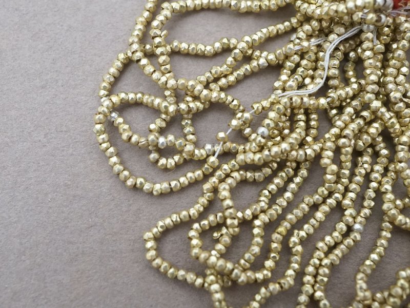 画像7: 【セール対象外】【クーポン対象外】アンティーク カット入り メタルビーズ シャンパンゴールド メタル製 ビーズ A.M. 5