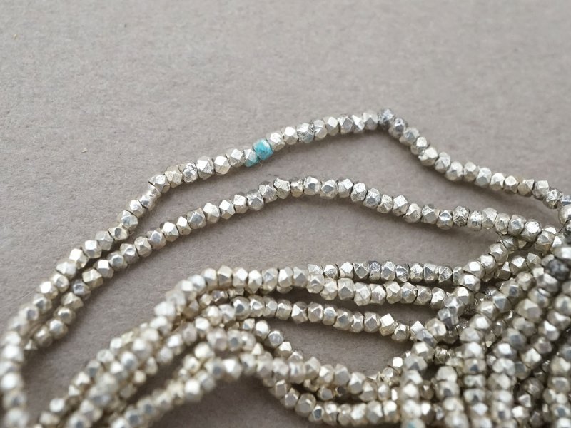 画像6: 【セール対象外】【クーポン対象外】アンティーク メタルビーズ 大粒 カット入り ホワイトシルバー メタル製 ビーズ P7