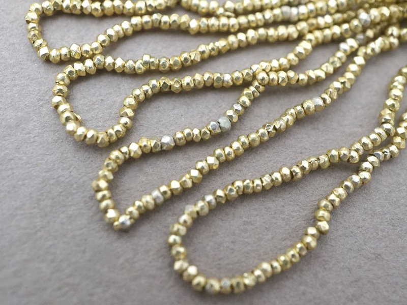 画像4: 【セール対象外】【クーポン対象外】アンティーク カット入り メタルビーズ シャンパンゴールド メタル製 ビーズ A.M. 5