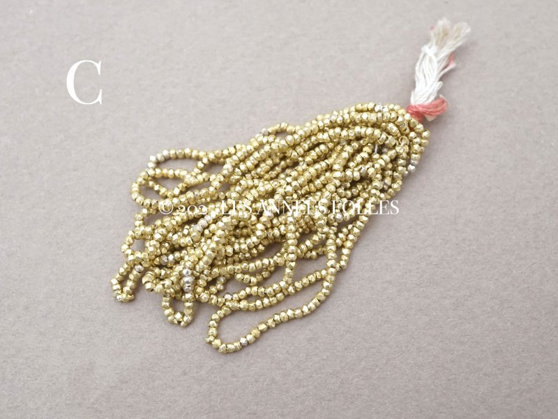 画像8: 【セール対象外】【クーポン対象外】アンティーク カット入り メタルビーズ シャンパンゴールド メタル製 ビーズ A.M. 5