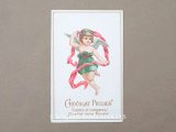 アンティーク クロモ ピンクのリボンを持つ天使 - CHOCOLAT POULAIN -