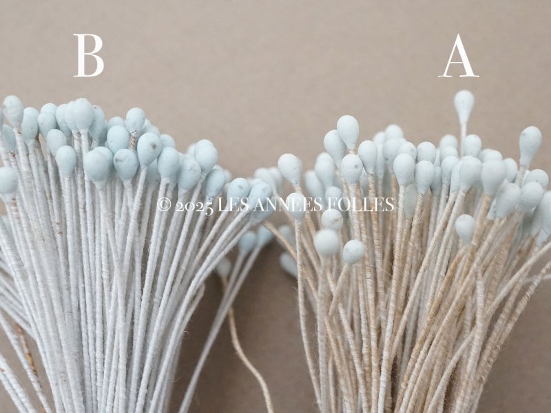 画像6: アンティーク ペップ 布花用 花芯 パウダーブルー 約130ピース