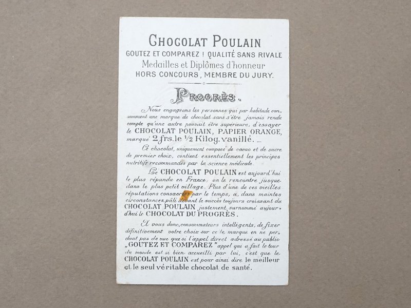 画像3: アンティーク クロモ ピンクのリボンを持つ天使 - CHOCOLAT POULAIN -