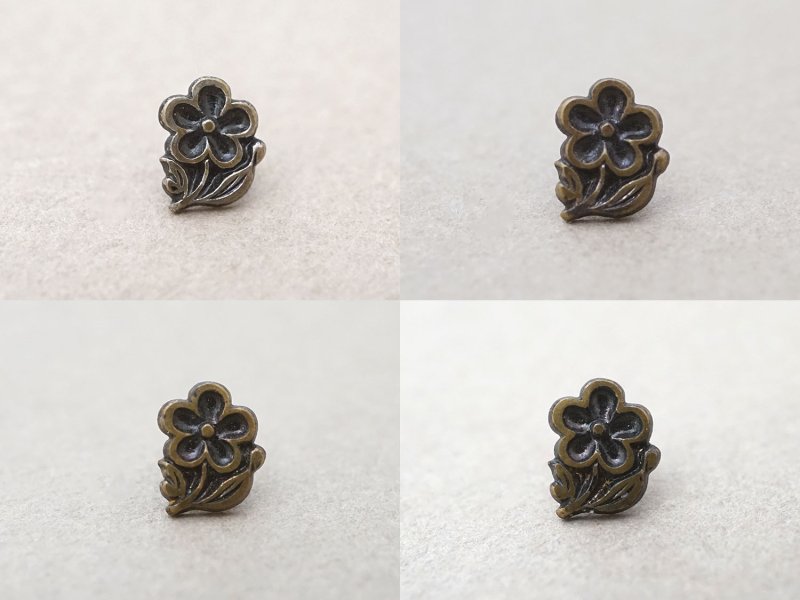 画像2: アンティーク ドール用 極小 ボタン 花 6×7.5mm