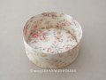 ＊蚤の市＊アンティーク 薄紫色のリボン & 薔薇のガーランド  カルトナージュボックス 蓋なし