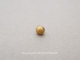 アンティーク 極小 4.5mm ボタン 格子＆ストライプ ゴールド 1ピース