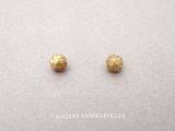 アンティーク 極小 4.5mm ボタン 蜂の巣柄 ゴールド 2ピースのセット