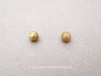 アンティーク 極小 4.5mm ボタン 蜂の巣柄 ゴールド 2ピースのセット