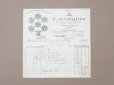 画像1: 1935年 アンティーク 『ショコラ・フランソワ・マルキ』の請求書  - CHOCOLAT FRANCOIS MARQUIS PARIS - (1)