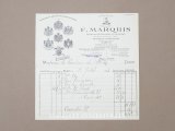 1935年 アンティーク 『ショコラ・フランソワ・マルキ』の請求書  - CHOCOLAT FRANCOIS MARQUIS PARIS -