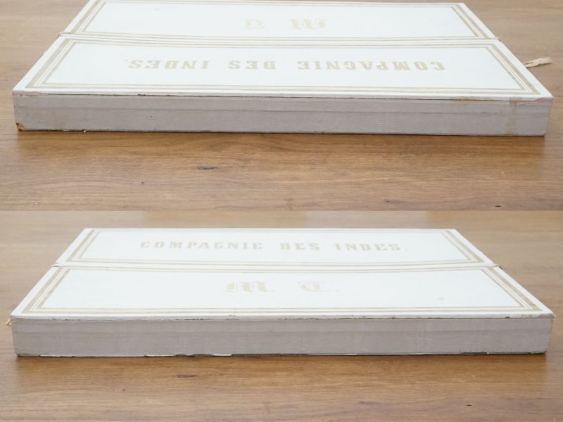 画像16: 19世紀末 アンティーク モノグラム入り シルクショールの大きな紙箱 CAMPANIE DES INDES