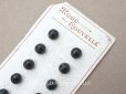 画像1: アンティーク 極小 7mm フレンチジェットのボタン 12ピース (1)