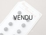 アンティーク 極小 7mm フレンチジェットのボタン 12ピース