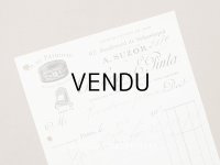 1912年 アンティーク シルク糸メーカー A.SUZOR G.SUZOR & E.PINTA の請求書 
