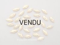 アンティーク スフレビーズ バロック ゴールド 約10×21mm 30ピースのセット マーキス型  吹きガラス製ビーズ