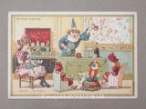 アンティーク クロモ 物理学玩具 少女とドール  JOUETS PHYSIQUE  -AU BON MARCHE-