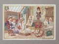 アンティーク クロモ 少女とドールの絵画の時間  JOUETS LA PEINTURE  -AU BON MARCHE-