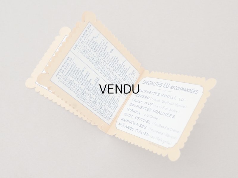 画像5: 1930年 アンティーク『LU』カレンダー PETIT BEURRE NANTES - LEFEVRE-UTILE -