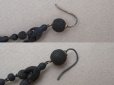 画像2: アンティーク ヴィクトリアン モーニングジュエリー ピアス マットなフレンチジェット (2)