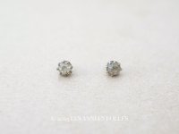 アンティーク 極小 4.5mm カットガラスのボタン ピース売り