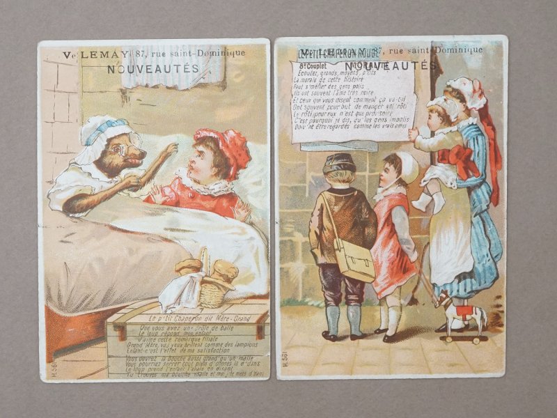 画像5: ＊蚤の市セット＊ アンティーク クロモ 赤ずきんちゃん 全8点セット