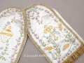 19世紀末 アンティーク リボン刺繍 教会の装飾 聖杯のカバー 
