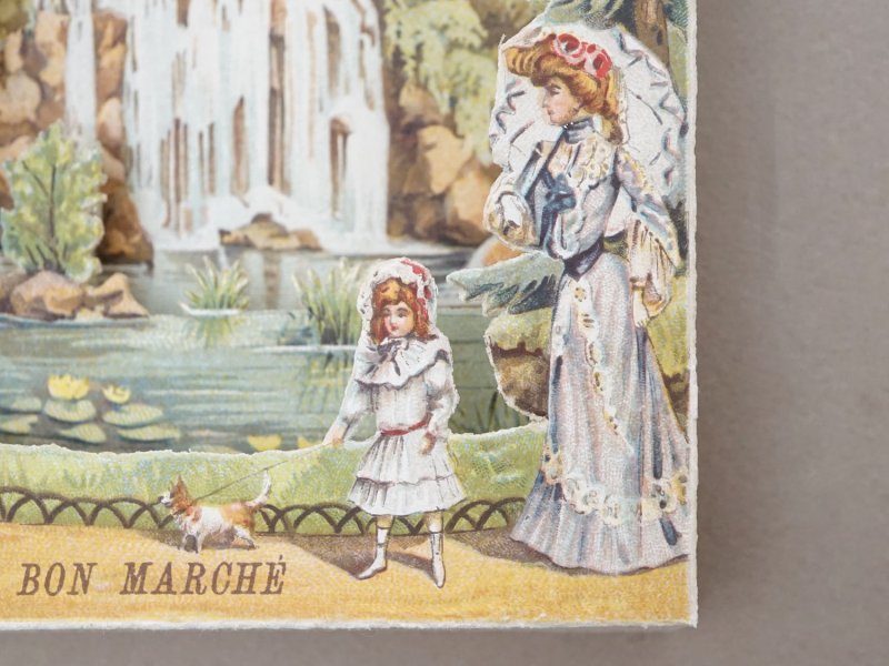 画像8: アンティーク ボンマルシェ 立体 クロモ ブローニュの森 BOIS DE BOULOGNE - AU BON MARCHE PARIS -