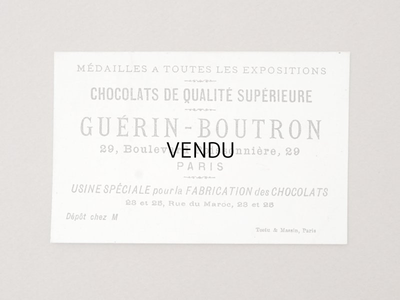 画像2: アンティーク クロモ 少女と裁縫箱  PANIER A OUVRAGE  - CHOCOLAT GUERIN-BOUTRIN -