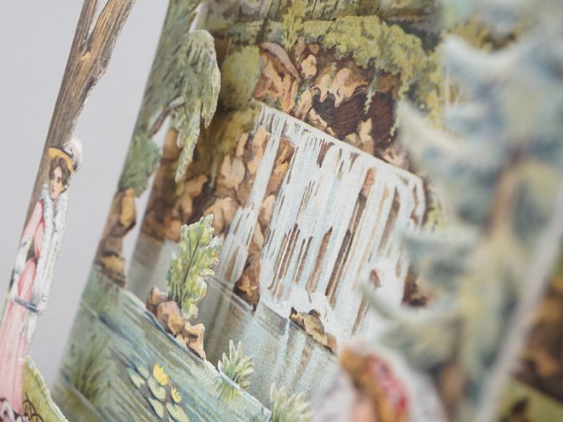 画像9: アンティーク ボンマルシェ 立体 クロモ ブローニュの森 BOIS DE BOULOGNE - AU BON MARCHE PARIS -