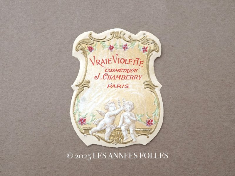 画像1: アンティークパフュームラベル 天使と菫 VRAIE VIOLETE - J.CHAMBERRY PARIS -