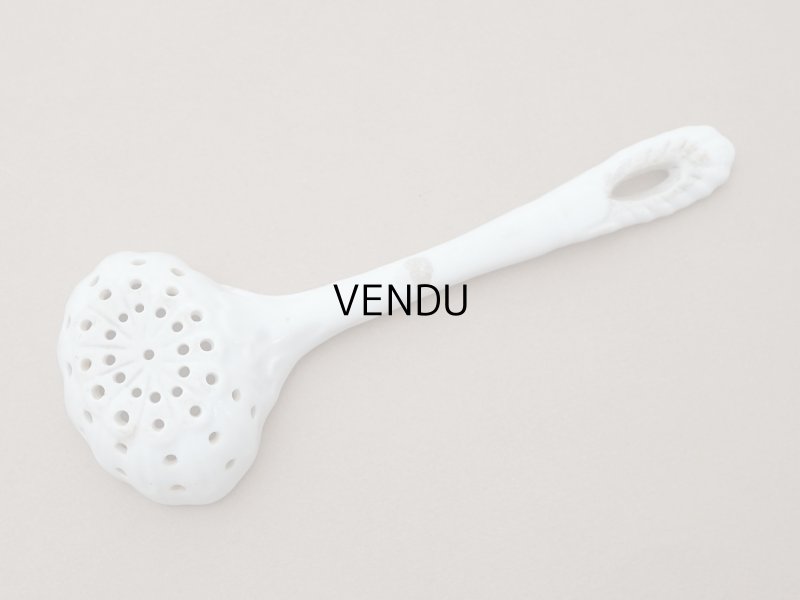 画像4: 19世紀末 アンティーク セラミック製 シュガースプーン 