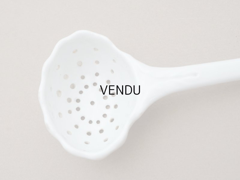 画像3: 19世紀末 アンティーク セラミック製 シュガースプーン 