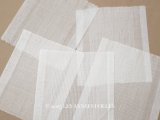 ＊蚤の市＊未使用 アンティーク ストライプ刺繍入り オーガンジー 生地 5枚セット