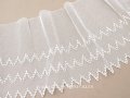 アンティーク  刺繍入り 幅広 チュールレース 幅24cm