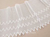 アンティーク  刺繍入り 幅広 チュールレース 幅24cm