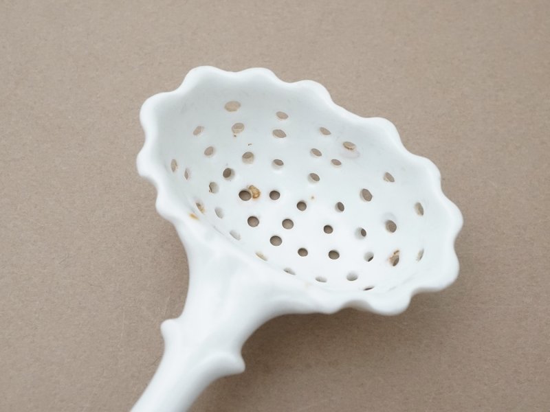 画像3: 19世紀末 アンティーク セラミック製 シュガースプーン 