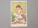 アンティーク クロモ 楽譜と少女  LA MUSIQUE - CHOCOLAT GUERIN-BOUTRON -