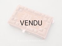 19世紀 アンティーク 未使用 ピンクの手帳 イニシャル入り JF MJ 