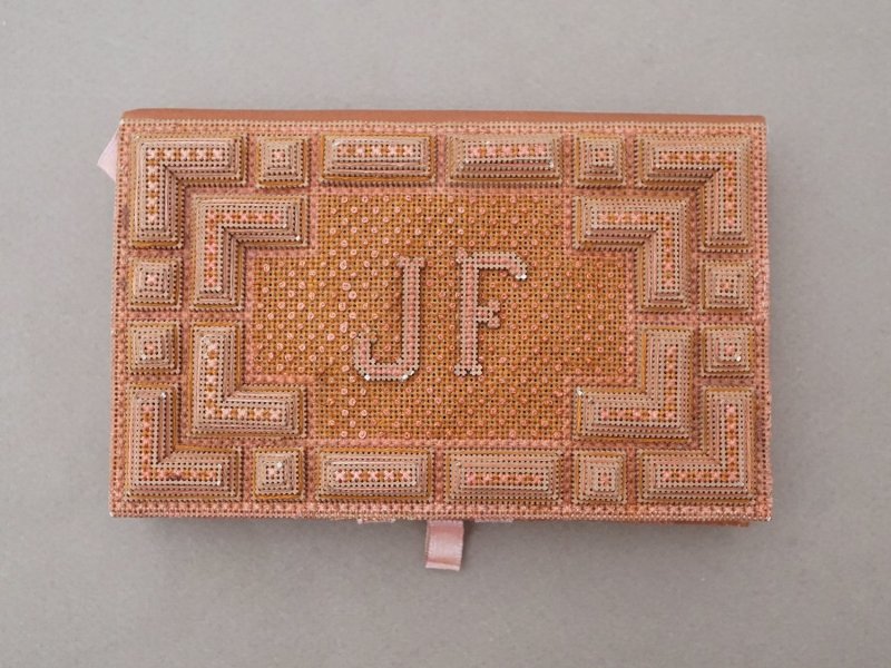 画像3: 19世紀 アンティーク 未使用 ピンクの手帳 イニシャル入り JF MJ 