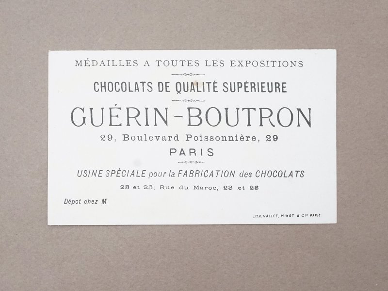 画像2: アンティーク クロモ 人形と少女  LA RECREATION - CHOCOLAT GUERIN-BOUTRON -