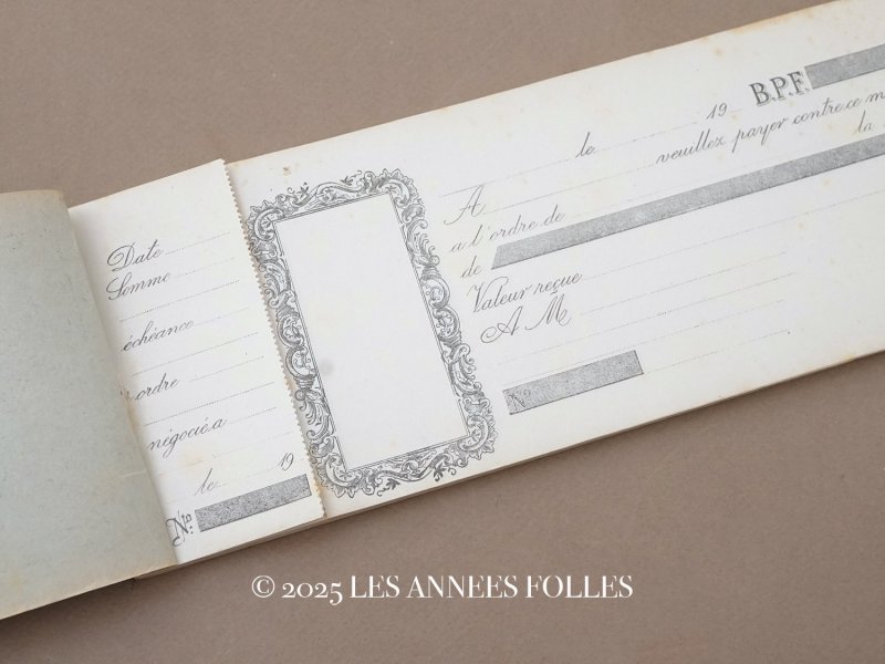 画像1: 1931年 アンティーク 為替手形帳 CARNET DE TRAITES 