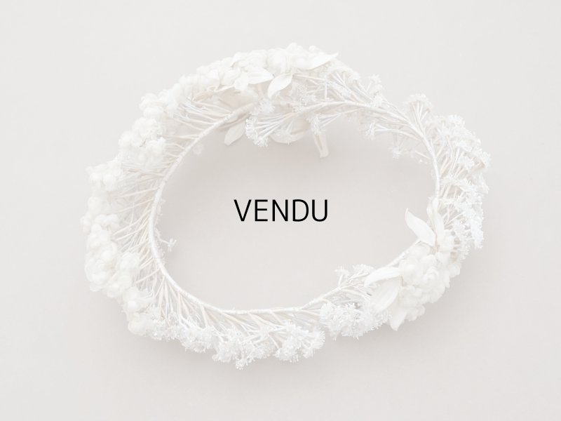 画像17: 19世紀末 アンティーク 薔薇の花冠 コットンオーガンジー ティアラ