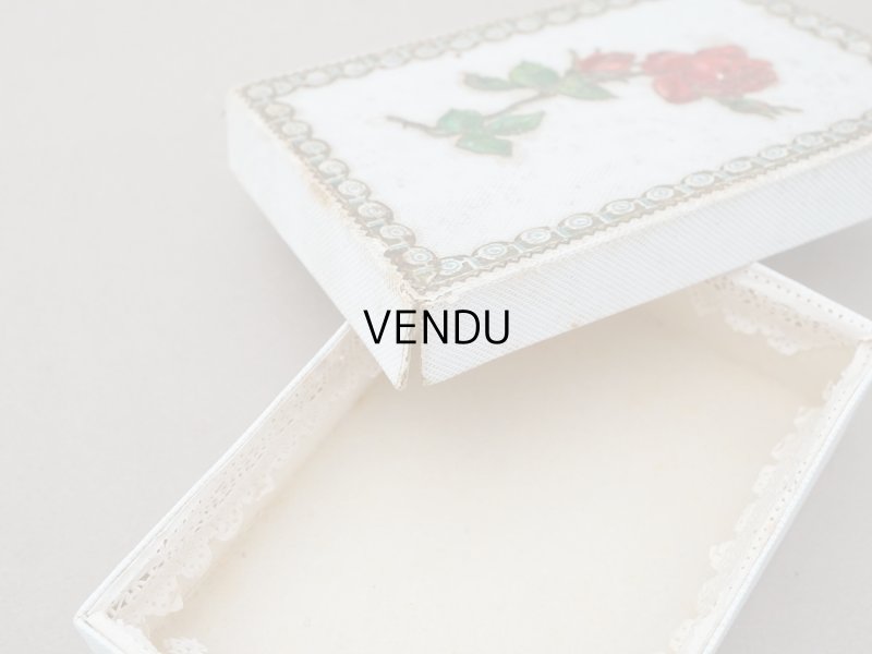 画像3: ＊蚤の市＊19世紀 アンティーク レースペーパー付き 紙箱 薔薇