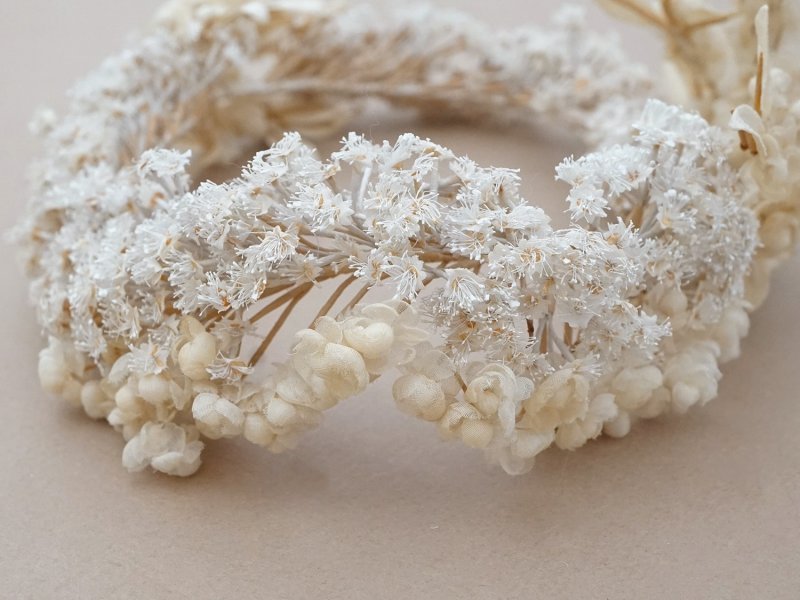 画像9: 19世紀末 アンティーク 薔薇の花冠 コットンオーガンジー ティアラ