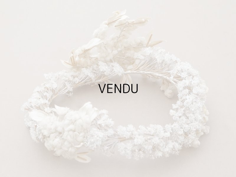 画像4: 19世紀末 アンティーク 薔薇の花冠 コットンオーガンジー ティアラ