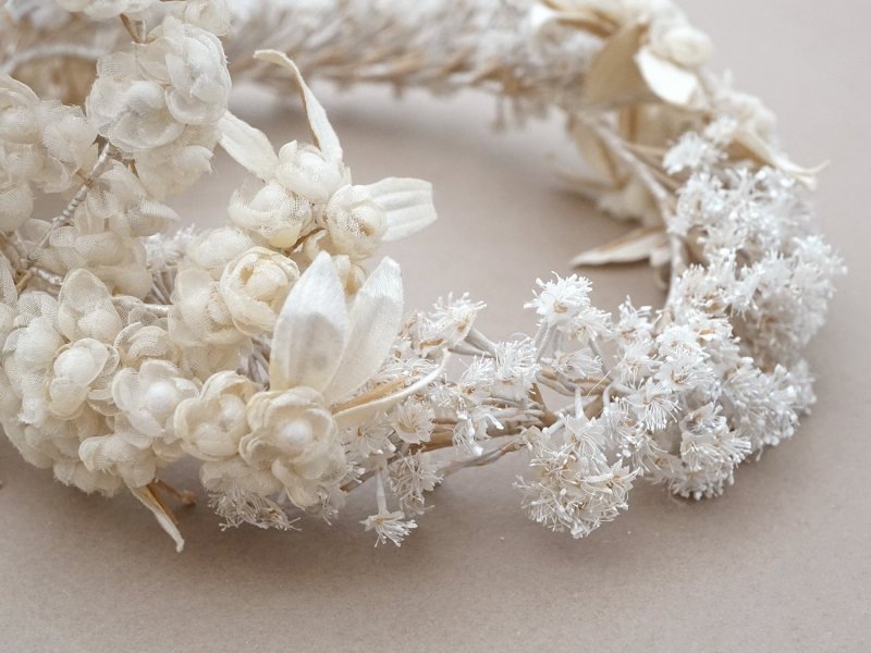 画像16: 19世紀末 アンティーク 薔薇の花冠 コットンオーガンジー ティアラ