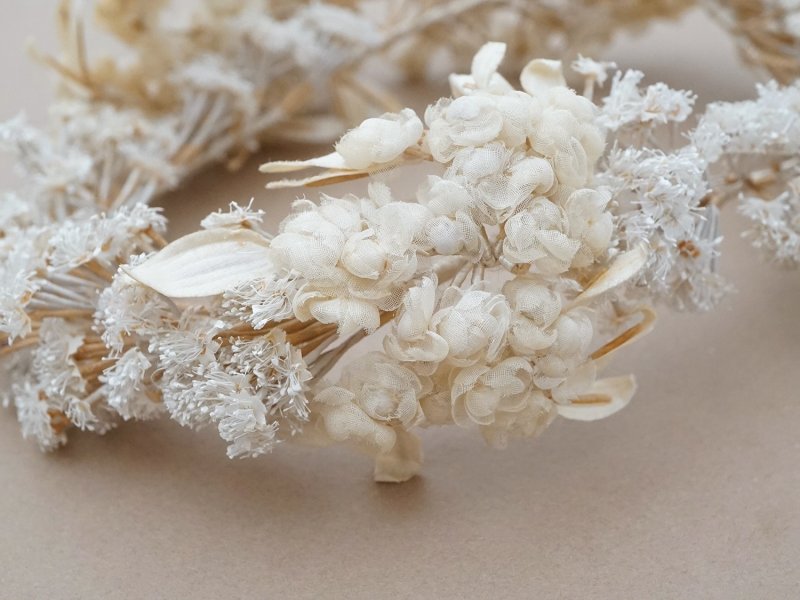 画像7: 19世紀末 アンティーク 薔薇の花冠 コットンオーガンジー ティアラ