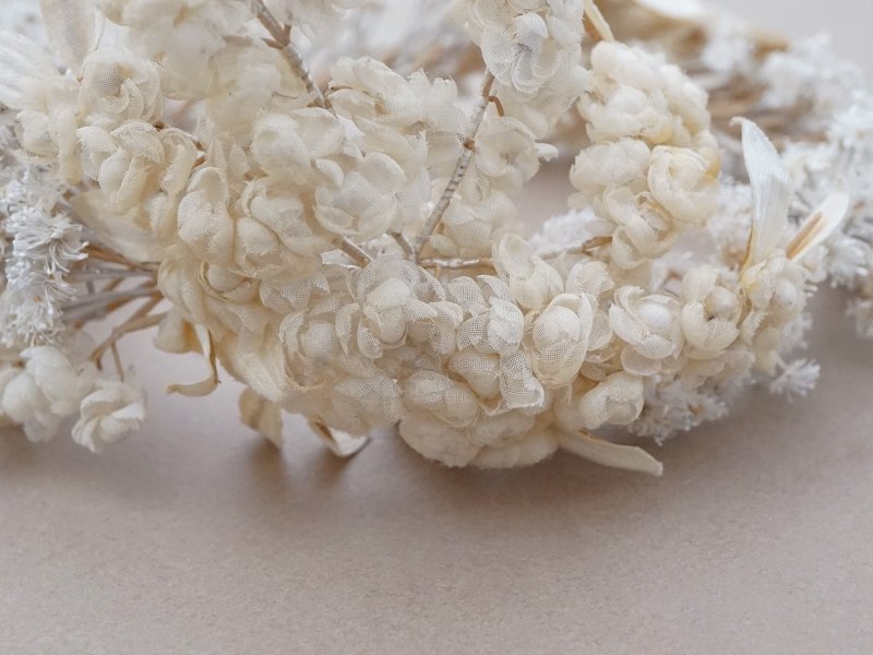 画像14: 19世紀末 アンティーク 薔薇の花冠 コットンオーガンジー ティアラ