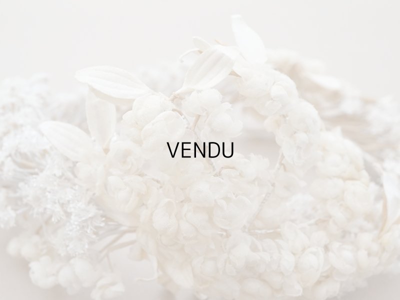 画像15: 19世紀末 アンティーク 薔薇の花冠 コットンオーガンジー ティアラ