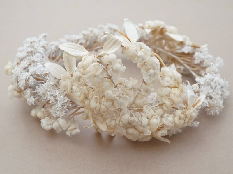 画像13: 19世紀末 アンティーク 薔薇の花冠 コットンオーガンジー ティアラ